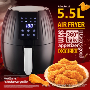 No Oil Stainless Steel 5.5L Air Fryers